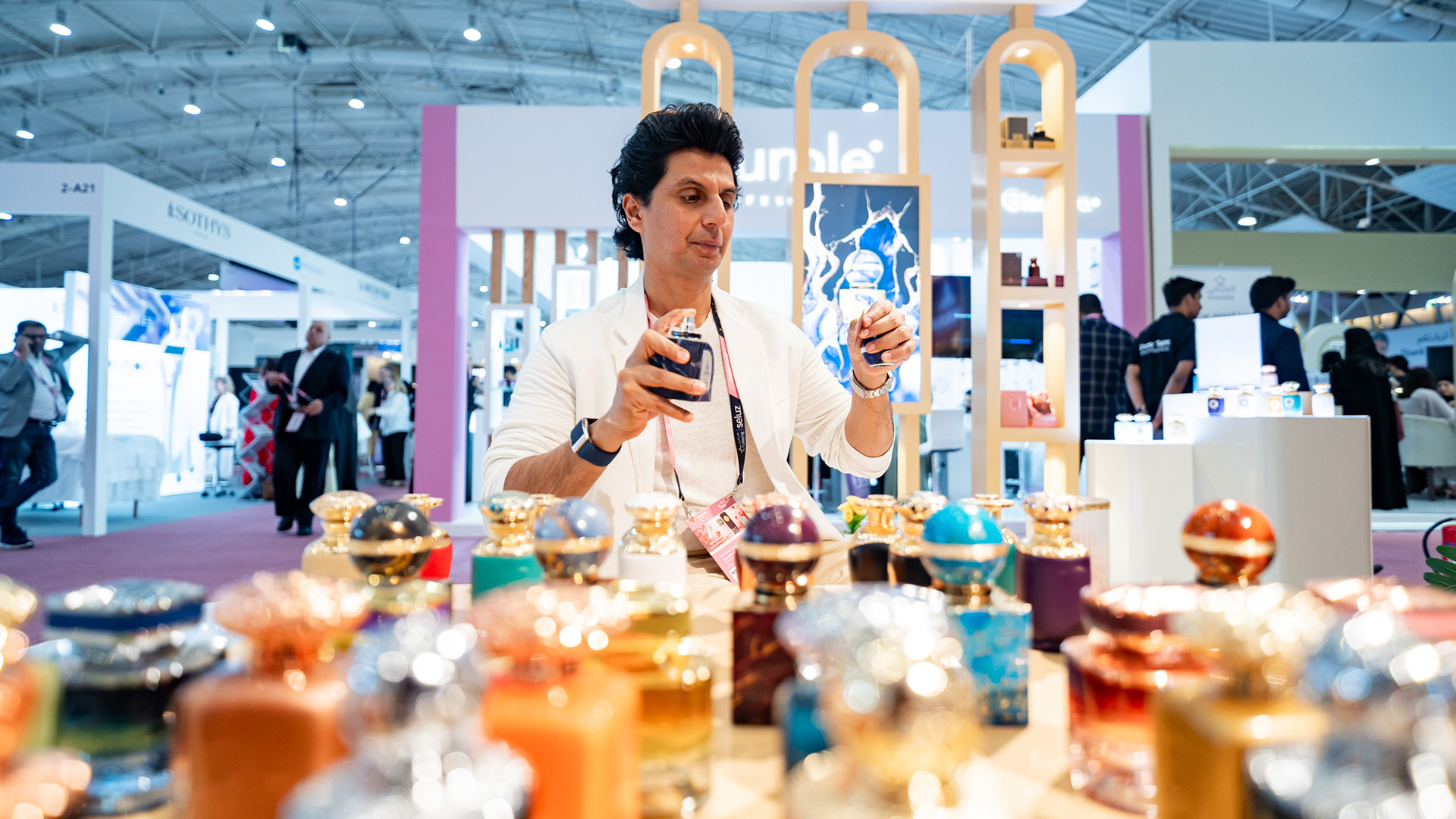 Beautyworld Riyadh - Product demonstration at exhibitor stand